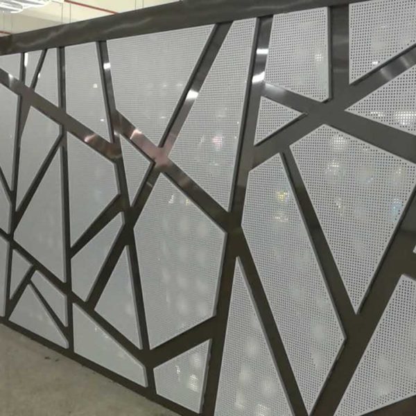 Manufacturing Aluminium Perforated Metal Canopy With Patterns Carved Decorative Wall Panel