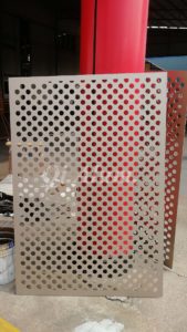 Aluminum perforated panel for building decorative