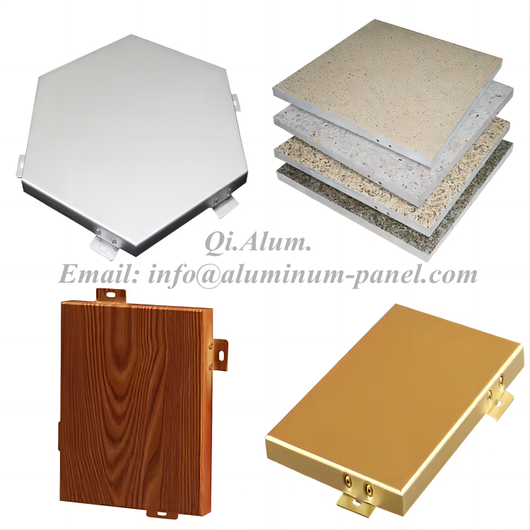 1-4mm Sheets Aluminum Cladding Facades Tiles of Houses